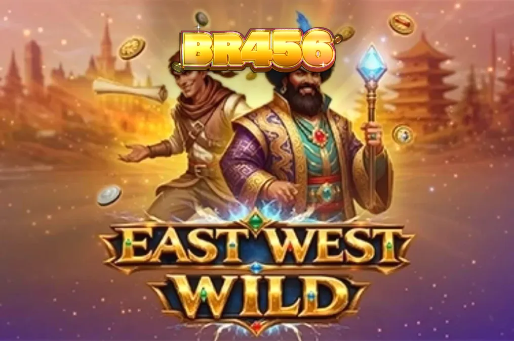 Interface do jogo de slot East West Wild com tema da Rota da Seda